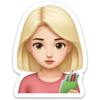 A girl minding her own business  sticker