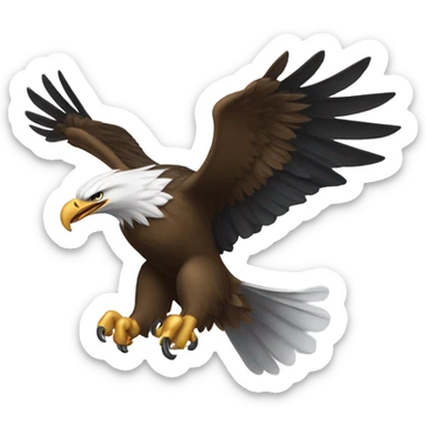 Eagle attacking a commander sticker