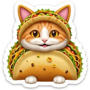 cat taco sticker