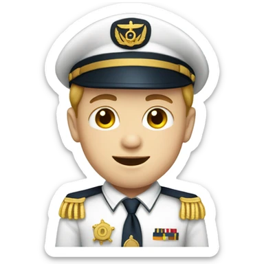 White boy dressed as a yacht captain  sticker