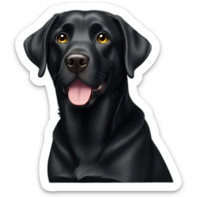black labrador who is 5 years old sticker
