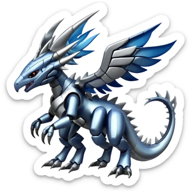 Futuristic Cool Cute Edgy Shiny Digimon-Dialga-Palkia-hybrid full body sticker