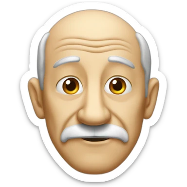 old gentleman big nose sticker