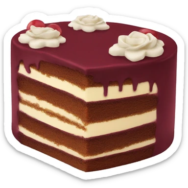 Burgundy cake sticker