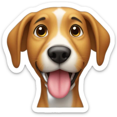 dog licking his butt sticker