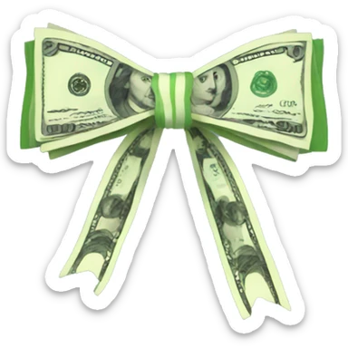 money bow sticker
