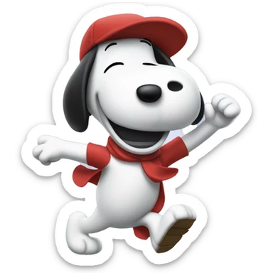 snoopy dancing sticker