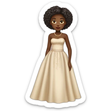 Beautiful nigerian girl wearing middle dress sticker