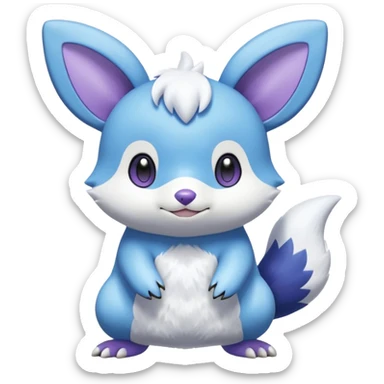 Shiny Minccino-Piplup-Oshawott-Meowstic-Hybrid (Full body) sticker