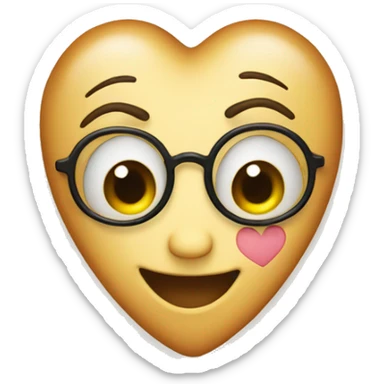 Heart with a face sticker