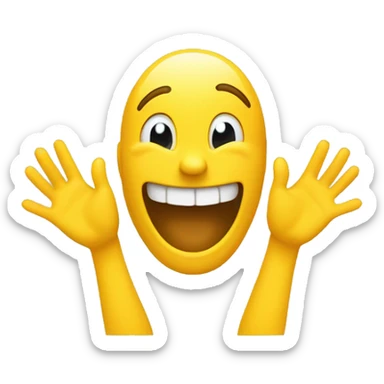 mischievous grinning yellow head rubbing its hands together sticker