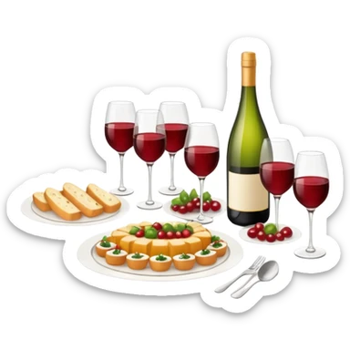 luxury catering, wine, food, sparkling, events, runner, italian sets sticker
