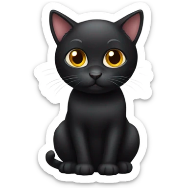 Black cat  sticker