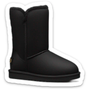 Black mini ugg boots sticker