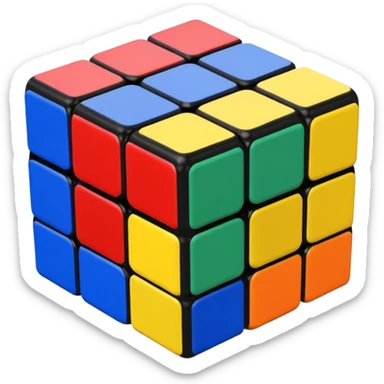 a 3×3 rubik's cube sticker