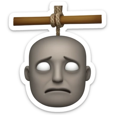 sad hangman sticker