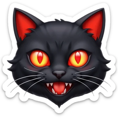  red vampire cat sticker