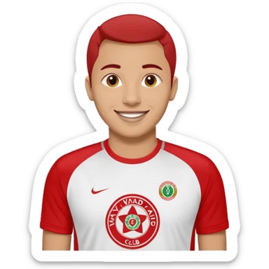 Create a emoji for a widad athletic club fan real t chirt sticker