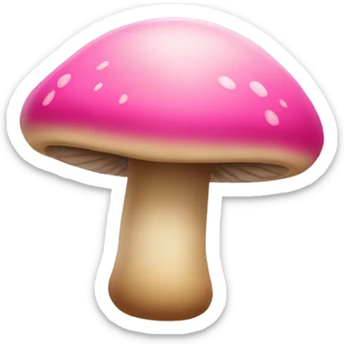Tan mushroom with pink head sticker