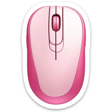 Rose red pink computer mouse with light pink accents  sticker