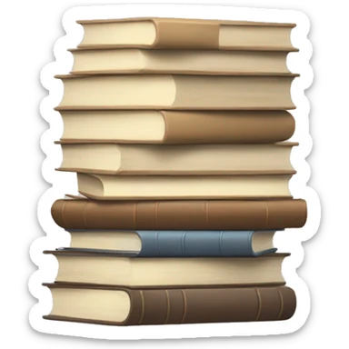 stack of beige books, aesthetics  sticker