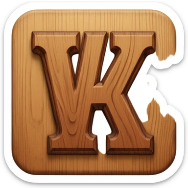 the word YES in brown colors sticker