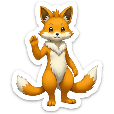 Anthro Sona Fakemon Full Body sticker