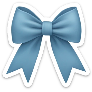 dusty Blue bow sticker