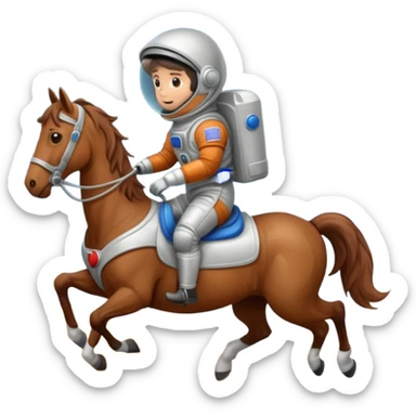 An Astronaught riding a horse sticker