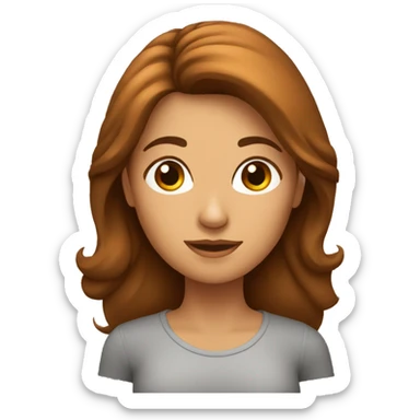 Una mujer enfadada con pelo marron  sticker