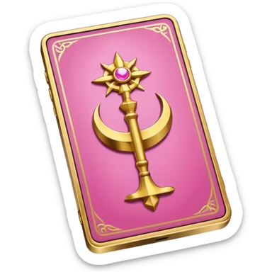 Pink Tarot cards sticker