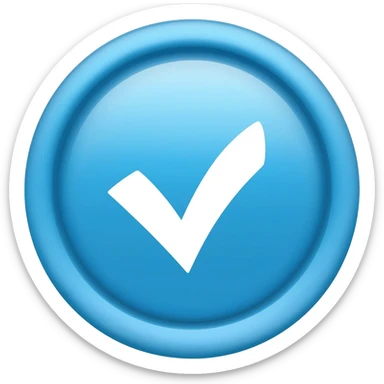 emoji version of the blue verification badge sticker