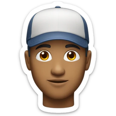 mixed race man with a cap saying sticker
