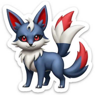 Poochyena-Zorua-Zangoose-Absol-Umbreon-fusion (full body) sticker