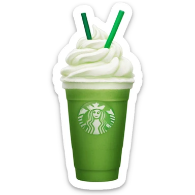 A matcha drink from Starbucks  sticker