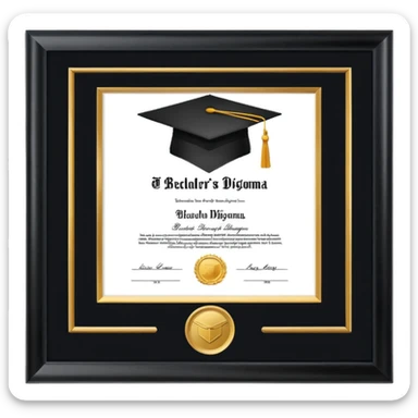 bachelor degree sticker