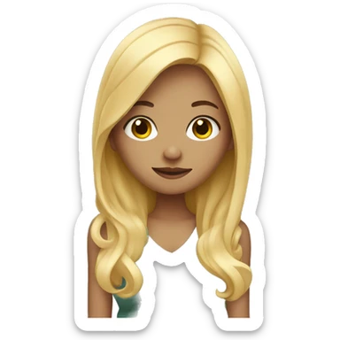 Blondw hair girl pregnant  sticker