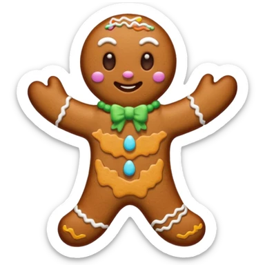 gingerbread cryptid  sticker