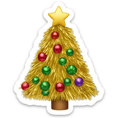 Christmas tinsel sticker
