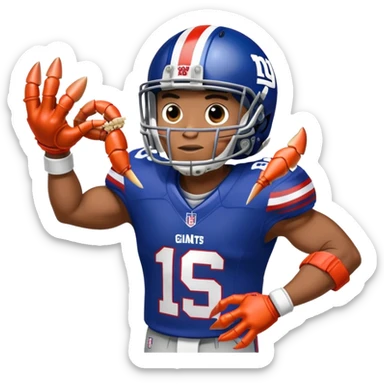 #15 New York giants eating crab legs sticker