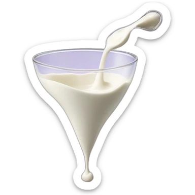 Milk pouring out of brinjal sticker