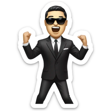 PSY doing Gangnam style sticker
