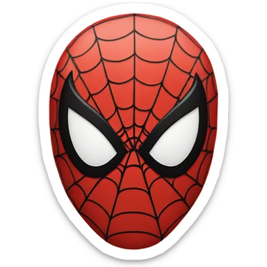 Spiderman face sticker