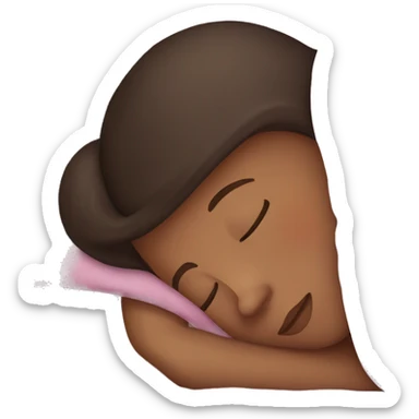 Brunette girl sleeping sticker