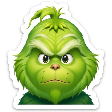 The grinch from the back close up  sticker