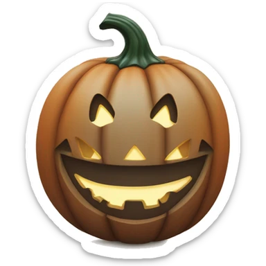 smiley jack-o’lantern sticker
