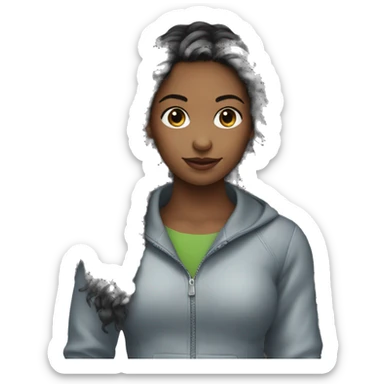 Girl with car audi sticker