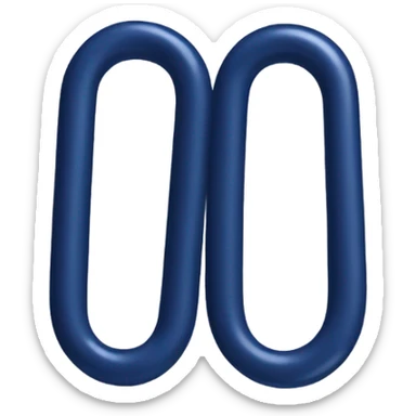 Navy blue one paper clip sticker