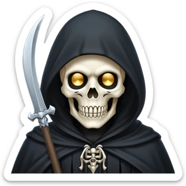 Create an emoji of Grim Reaper sticker