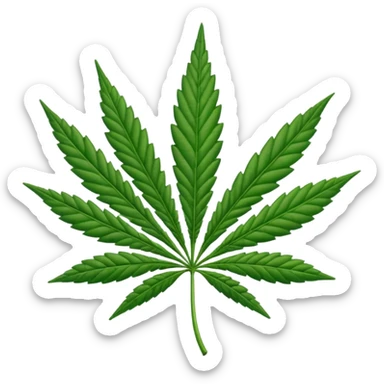 marijuana leaf sticker